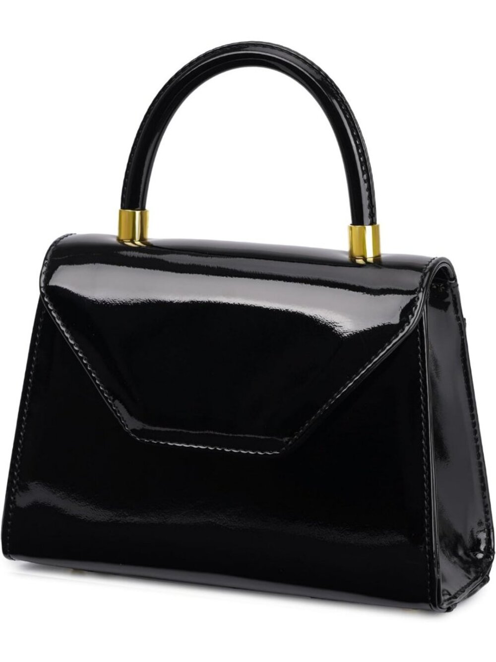 Chic Women's Patent Leather Clutch Purse - Stylish Top Handle Evening Bag